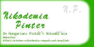 nikodemia pinter business card